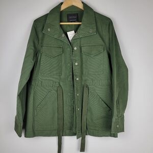 Sanctuary green jacket size large NWT cotton twill 4 pocket size large